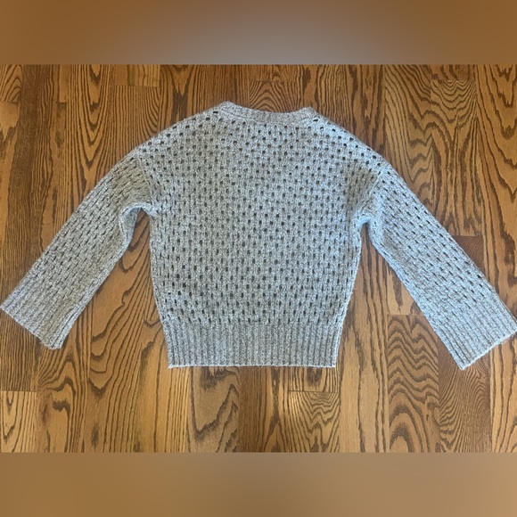 White House Black Market V-Neck Open Stich Sequin Sweater - Neutral Size Medium - Picture 8 of 10